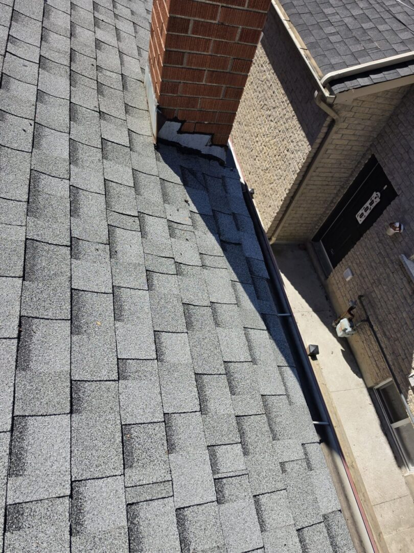 Chimney with new flashing